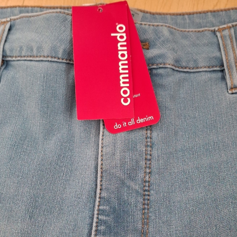 NWT Commando Do-It-All Denim High-Rise Cropped Wide Leg Jeans Size XL - Picture 6 of 9